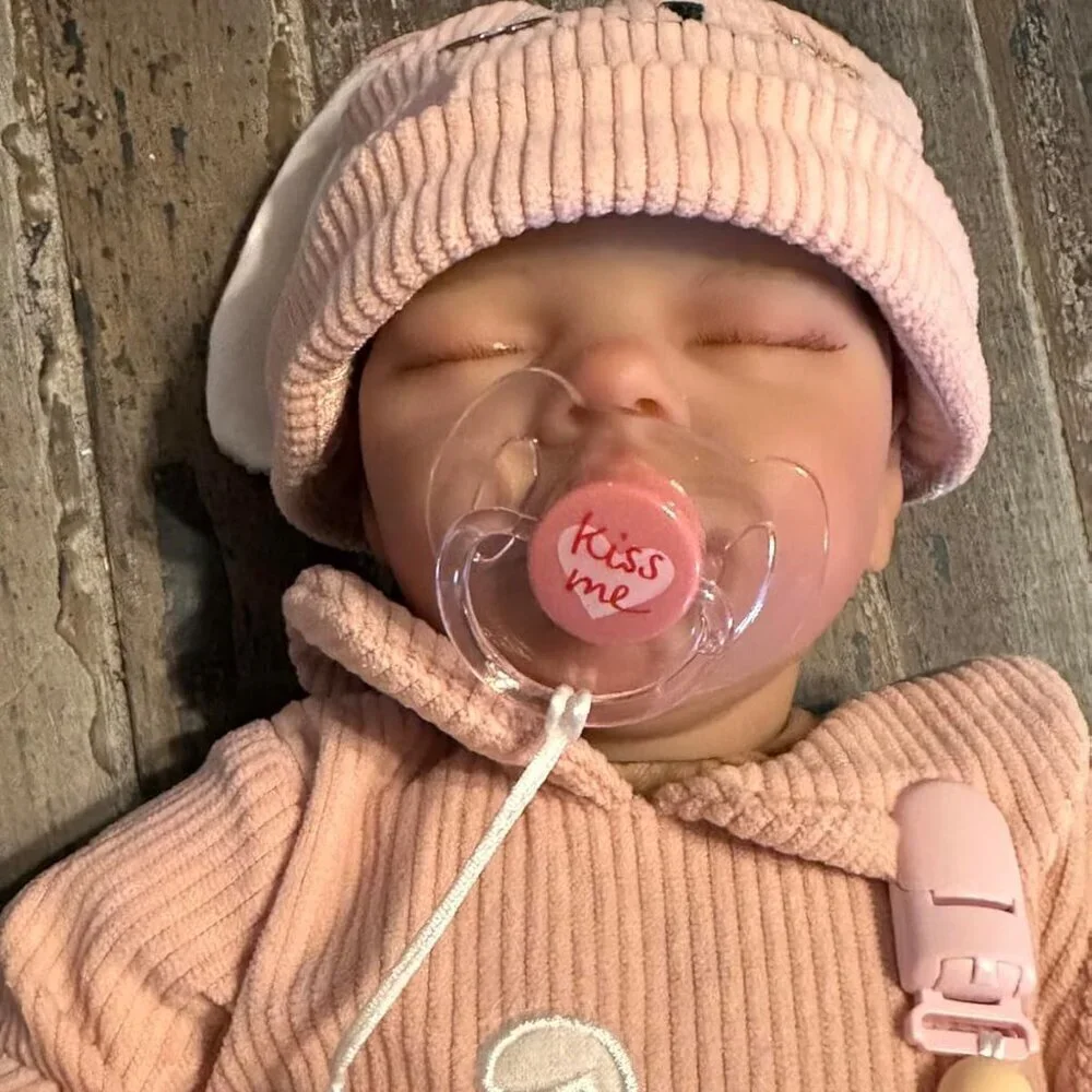 🆕18inch Soft Cloth Body Newborn Baby Poseable Limbs Pink Bella Doll Baby Girl